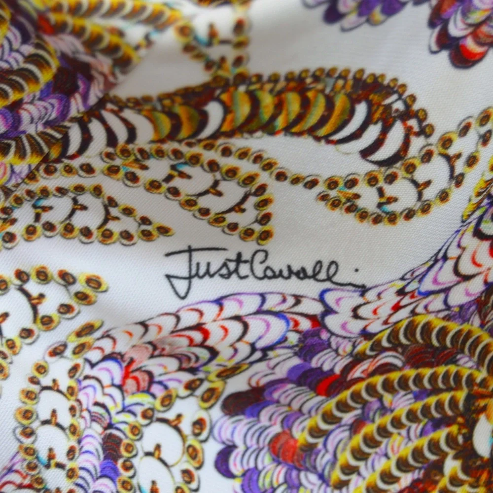 🆕🏷️Just Cavalli Multicoloured Baroque Print Fit & Flare Dress – - Picture 10 of 16